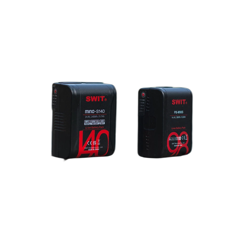 4X SWIT 140Wh V-Mount Pocket Batteries + Quad Charger 2