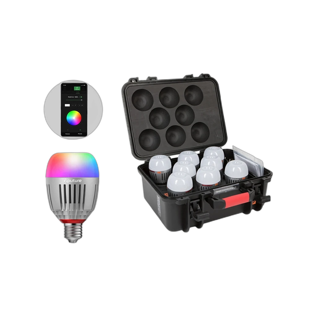 Aputure Accent B7C RGBWW LED Bulb 8-Light Kit 3