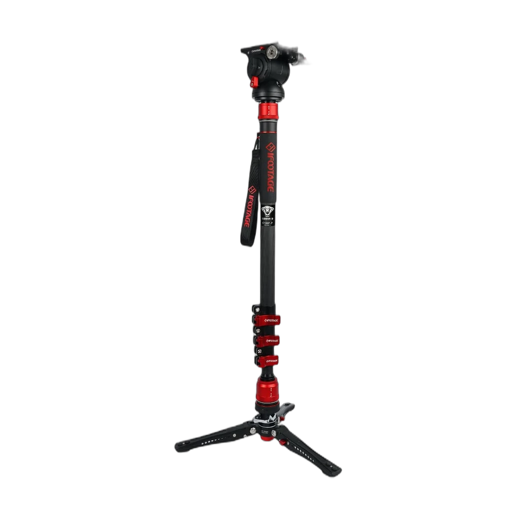 Ifootage Cobra 3 Carbon Fiber Monopod with K5S Fluid Head 3
