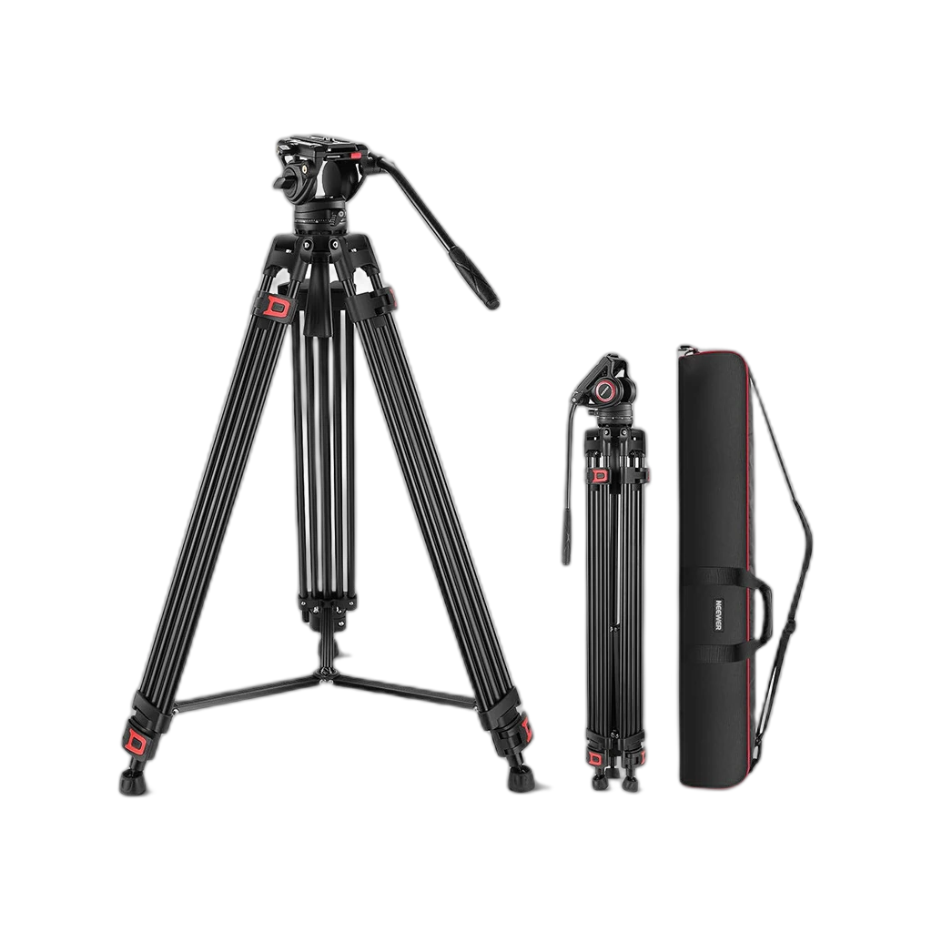 Neewer Tp74 74" Pro Video Aluminum Tripod with Fluid Head 2