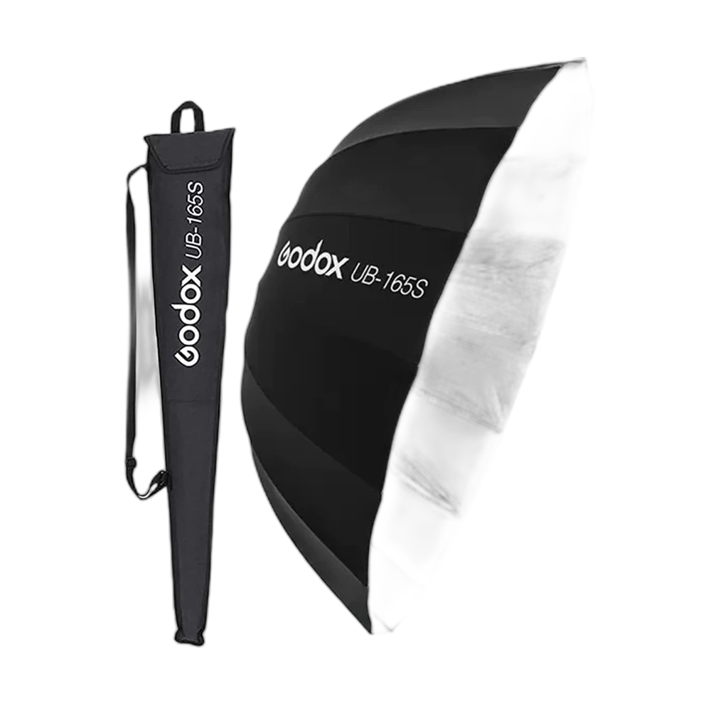 165cm Deep Silver Parabolic Umbrella with Diffuser 2