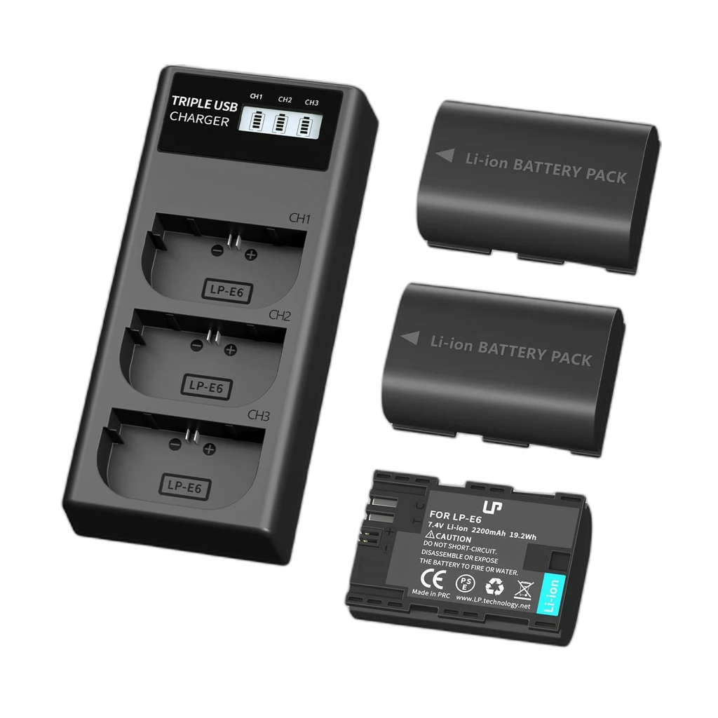 Battery Charger for Canon Llp-E6N 2