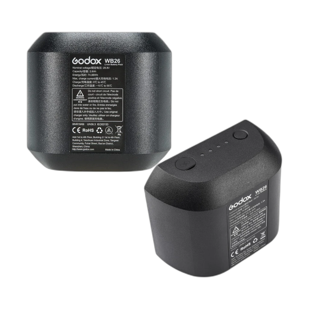 Godox Godox WB26 Rechargeable Lithium-Ion Battery Pack for Ad600Pro Flash (28.8V, 2600Mah)
