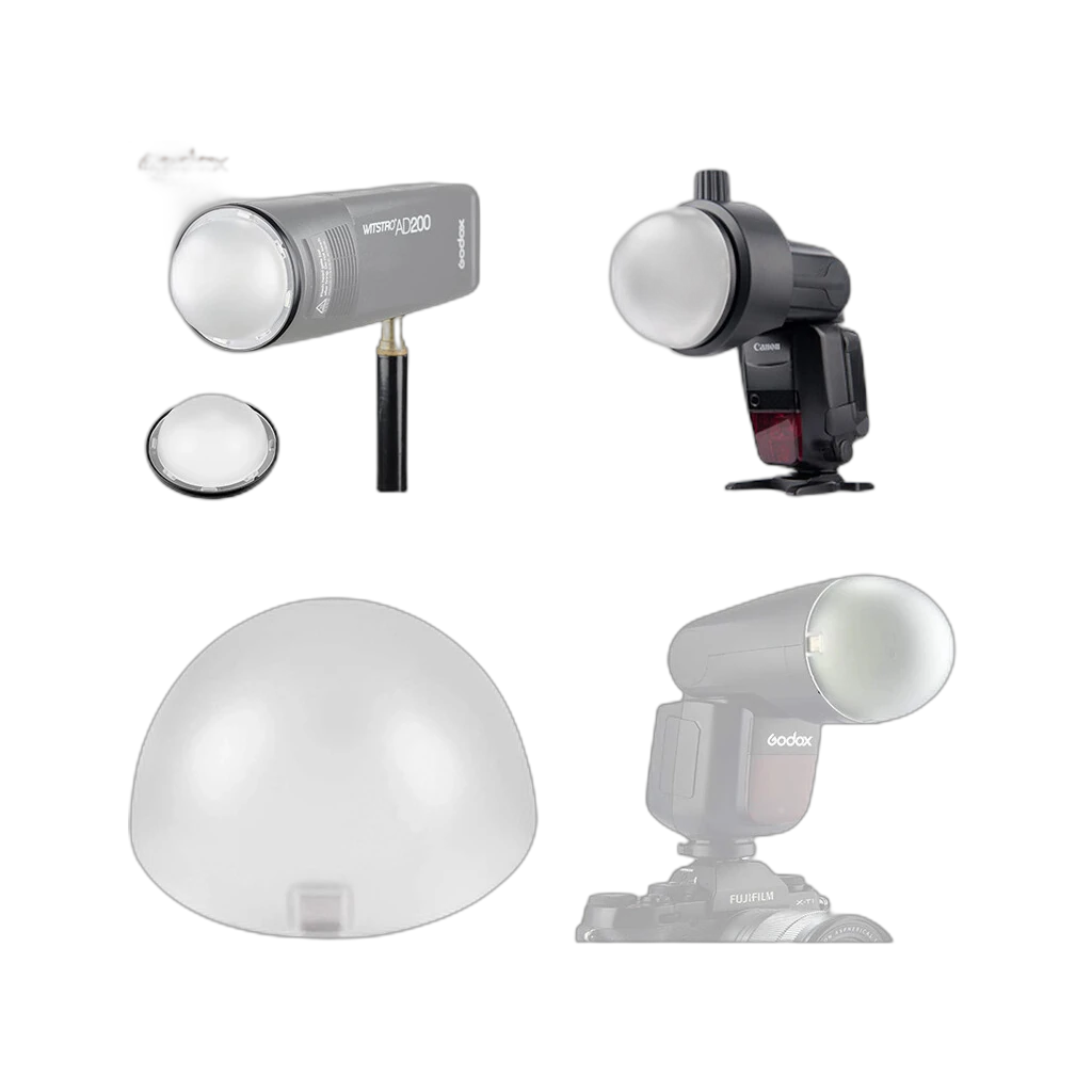 Godox Dome Diffuser for Round Head Flash Heads for V1 2
