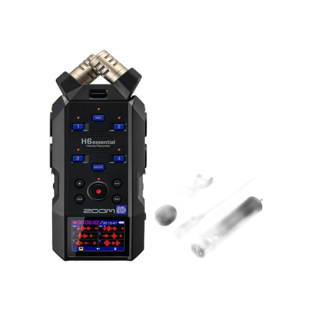 Zoom H6Essential 6-Track 32-Bit Float Portable Audio Recorder 2