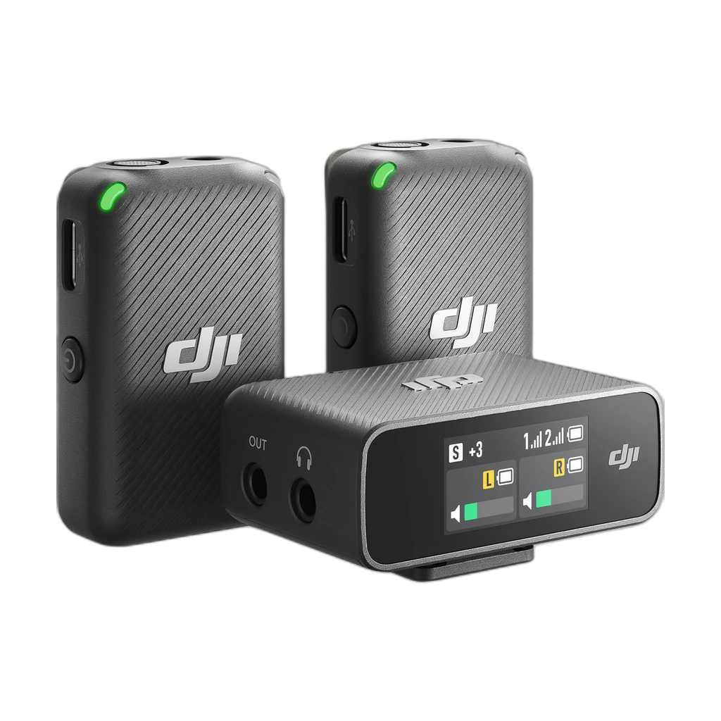 DJI Mic 2 2-Person Compact Digital Wireless Microphone System/Recorder for Camera & Smartphone (2.4 Ghz) 2