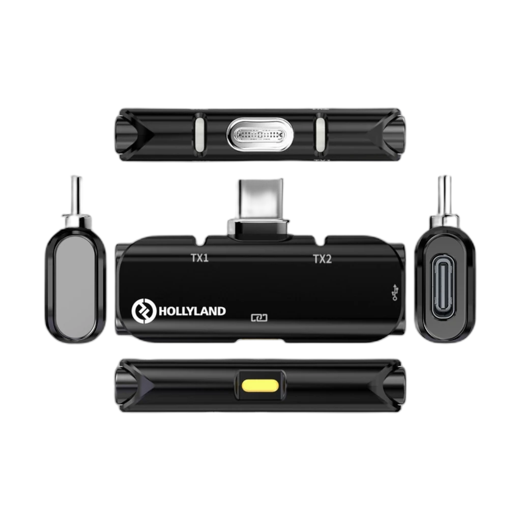 Hollyland Hollyland Lark C1 Duo 2-Person Wireless Microphone System for Ios Devices Black, 2.4 Ghz