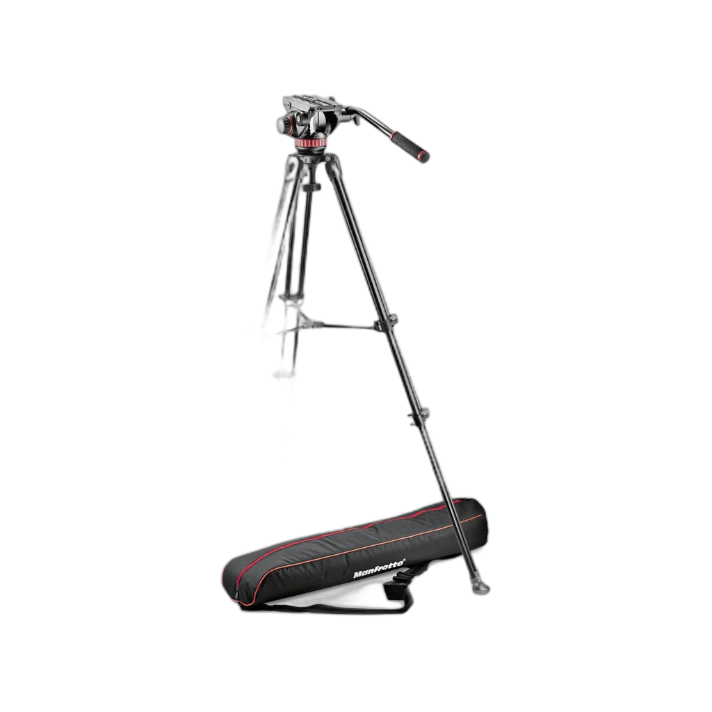 Manfrotto Manfrotto Mvt502Am 3-Section Aluminum Telescopic Twin Leg Tripod, 502 Fluid Head Sku: Bgmvk502Am Mfr