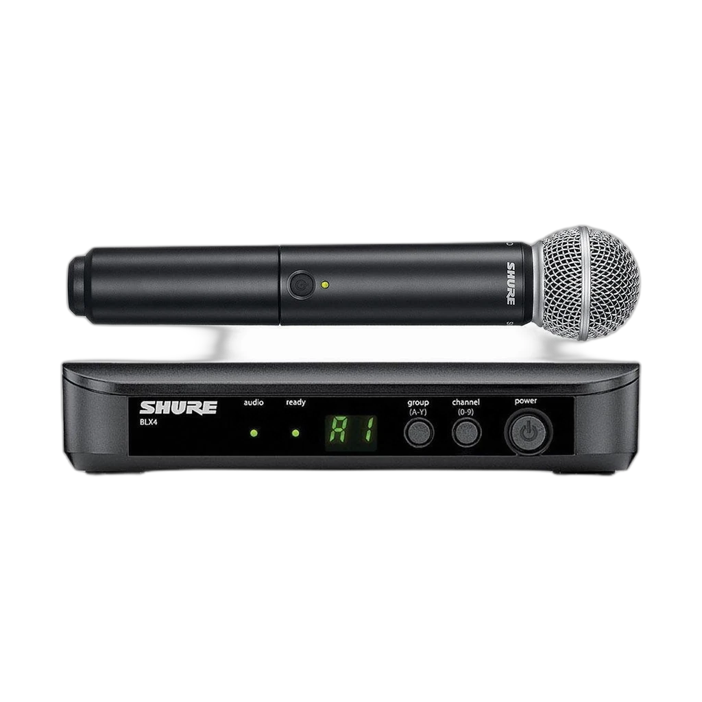 Shure Shure Blx24/Sm58 Wireless Handheld Microphone System with Sm58 Capsule (H10: 542 to 572 Mhz)