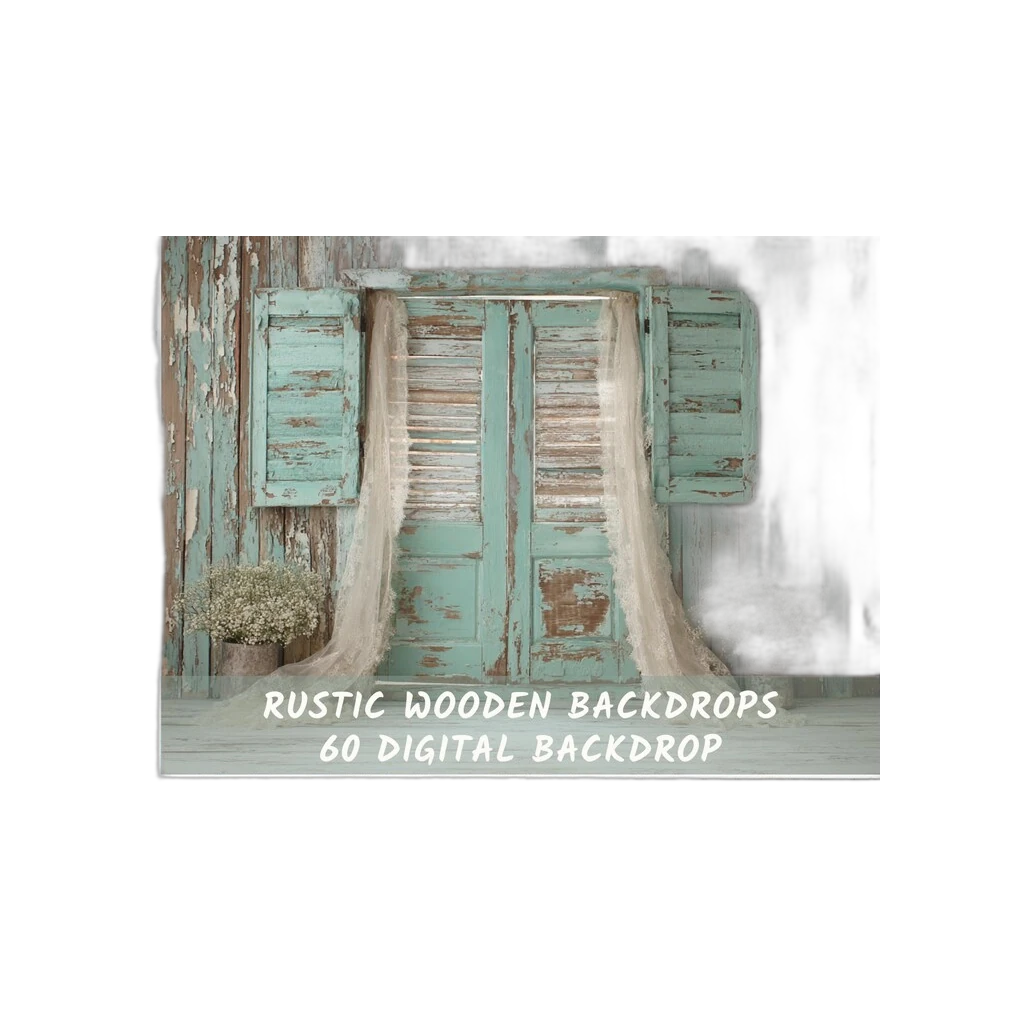 Colorful Wooden Photography Backdrop 70.60cm 3